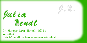 julia mendl business card