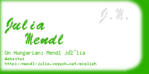 julia mendl business card